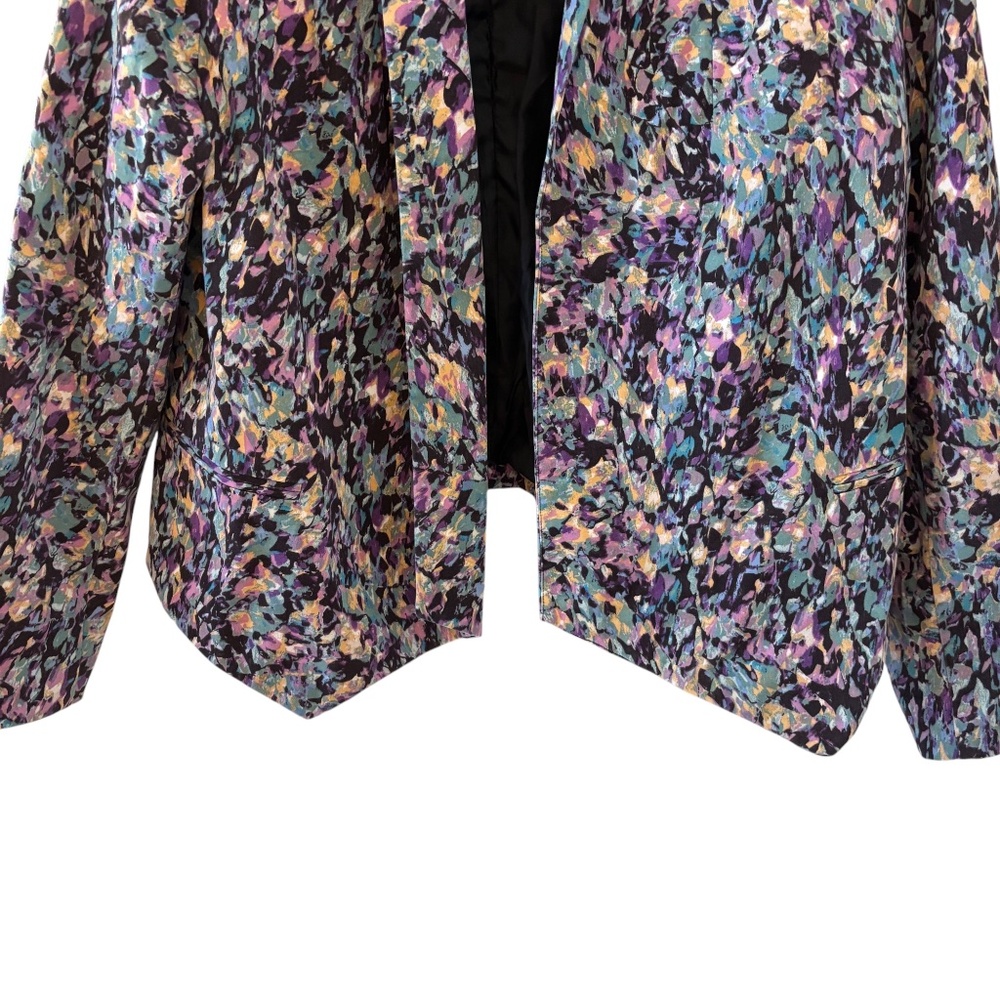 Mossimo Abstract Floral Print Blazer Jacket Multicolor XL purple pink - Picture 6 of 14